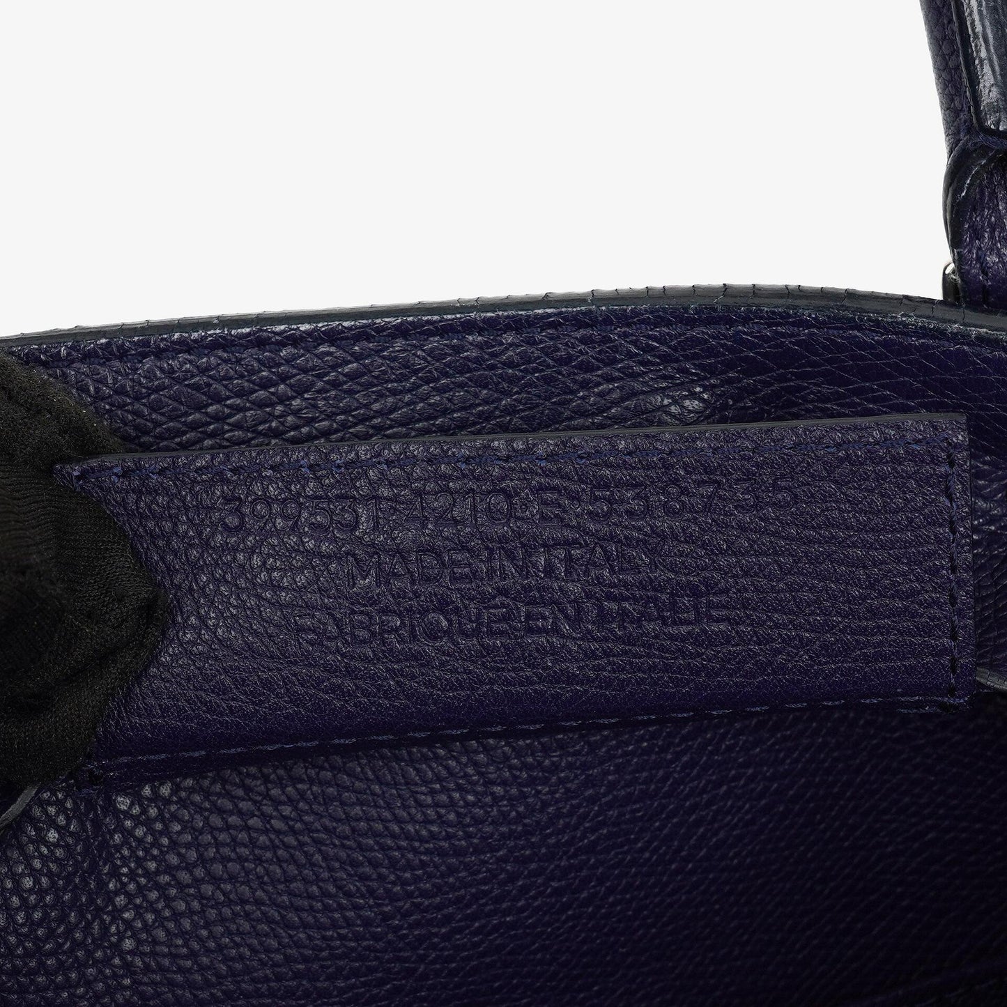 Balenciaga Mini Papier A4 Tote Bag aus navyblauem Kalbsleder