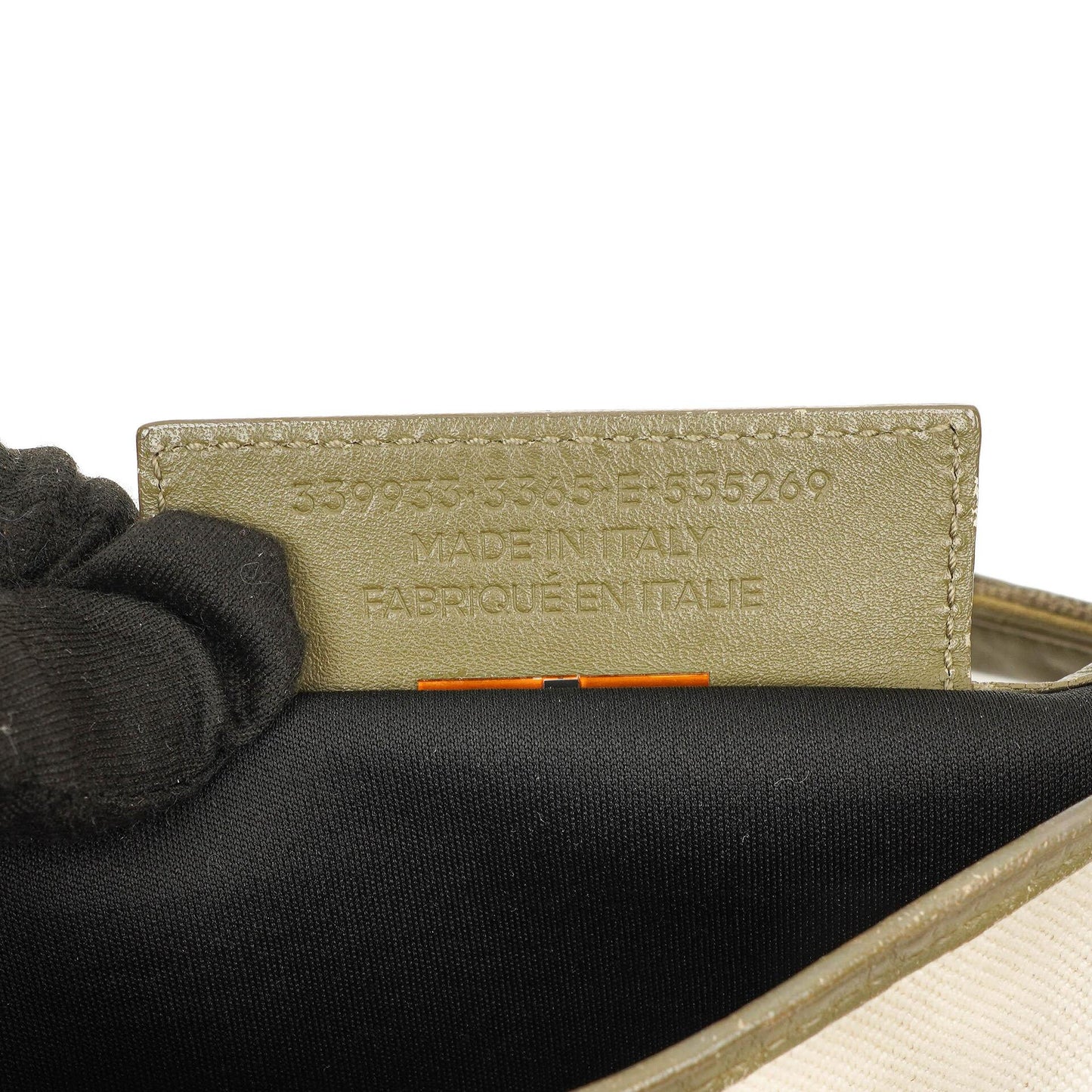 Balenciaga Navy Cabas Kleine Grüne Kalbsleder-Baumwoll-Canvas-Tasche