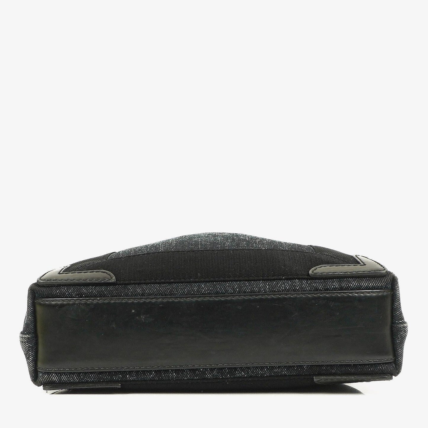 Balenciaga Navy Cabas XS Tasche Gewaschener Denim-Stoff Schwarz Satin-Kalbsleder