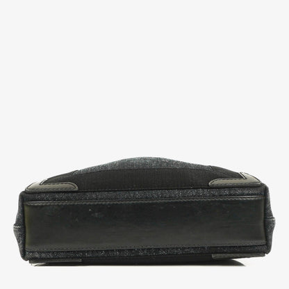 Balenciaga Navy Cabas XS Tasche Gewaschener Denim-Stoff Schwarz Satin-Kalbsleder