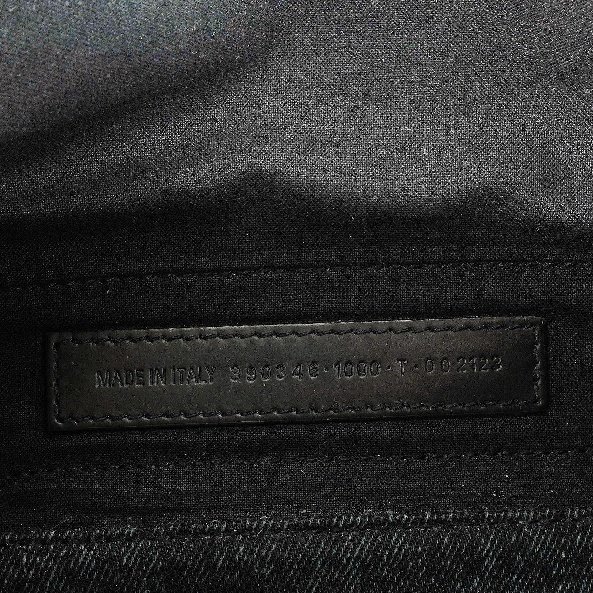 Balenciaga Navy Cabas XS Tasche Gewaschener Denim-Stoff Schwarz Satin-Kalbsleder
