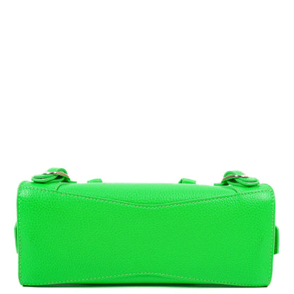 Balenciaga Neo Classic City Mini Tasche Neon Grün Genarbtes Kalbsleder