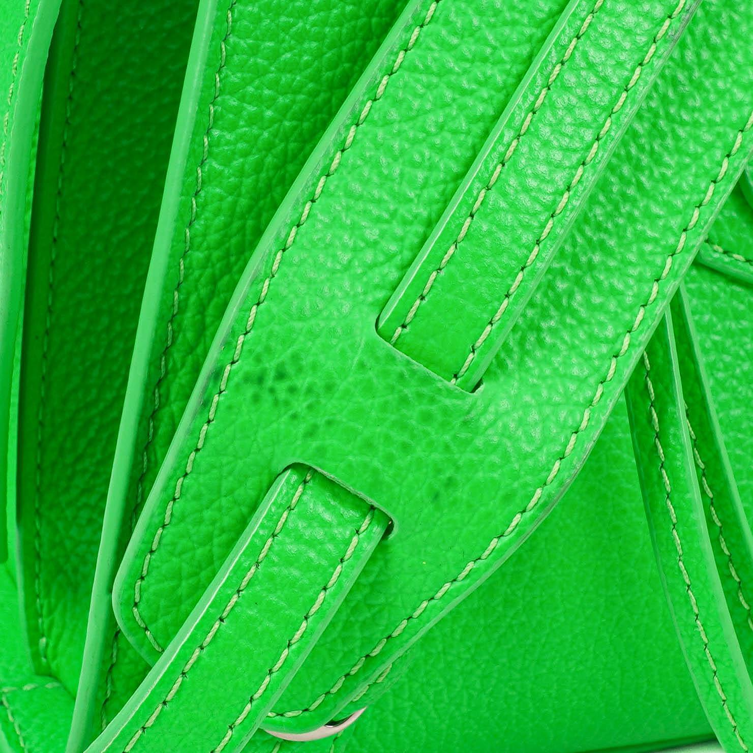 Balenciaga Neo Classic City Mini Tasche Neon Grün Genarbtes Kalbsleder