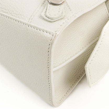 Balenciaga Neo Classic City Mini Tasche aus weißem genarbtem Kalbsleder