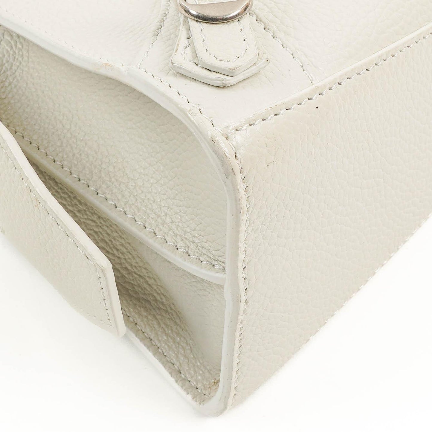 Balenciaga Neo Classic City Mini Tasche aus weißem genarbtem Kalbsleder