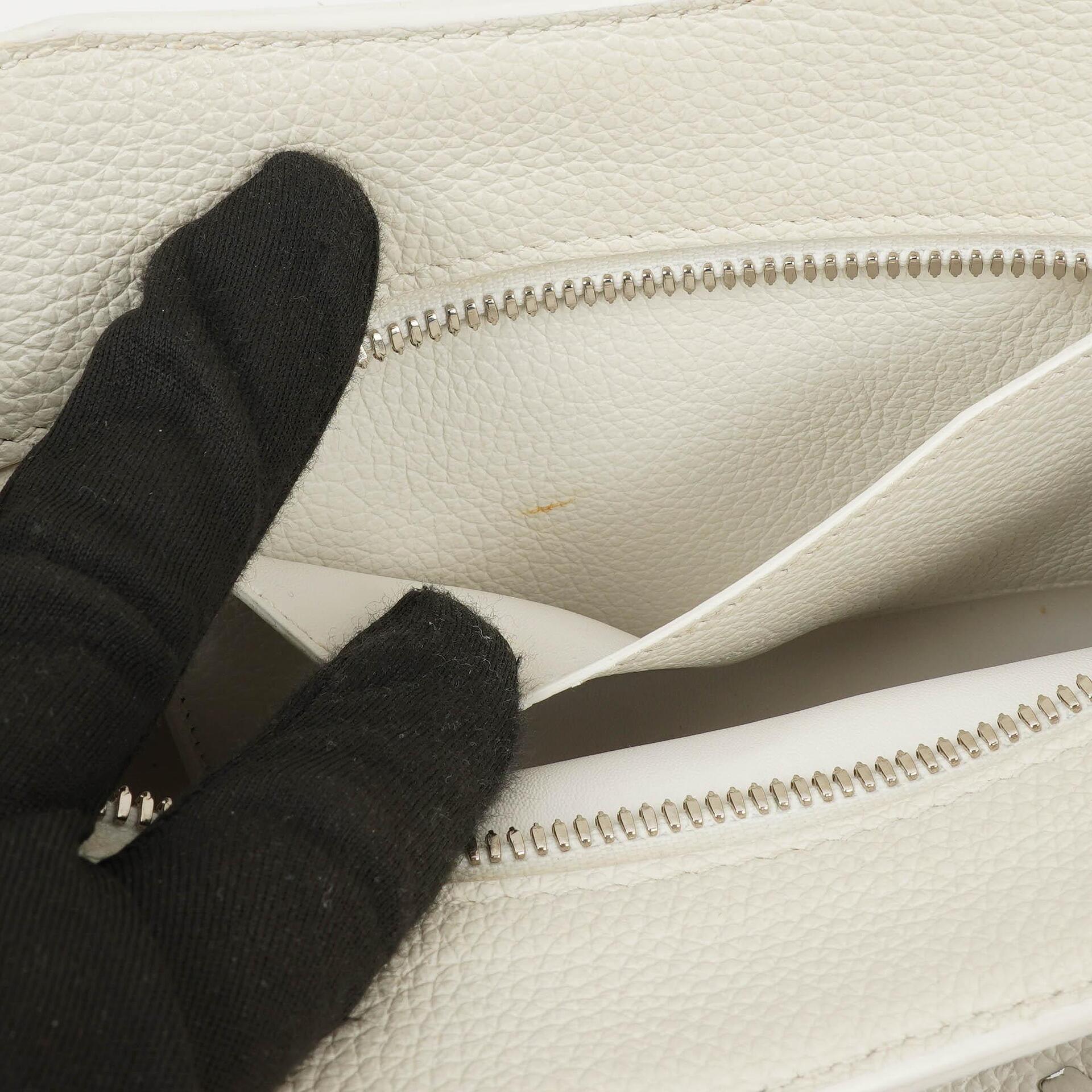 Balenciaga Neo Classic City Mini Tasche aus weißem genarbtem Kalbsleder