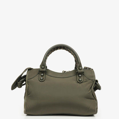 Balenciaga Motocross Classic City Mini Bag aus armygrünem Nylon