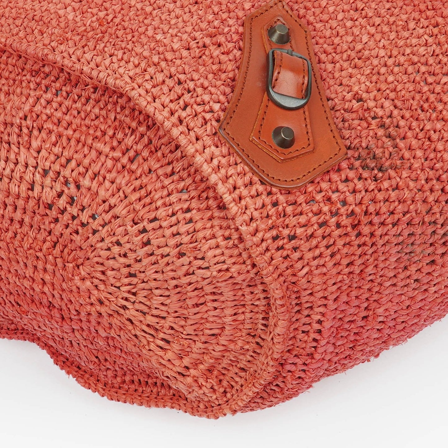 Balenciaga Panier Tote Bag aus geflochtenem Rafia und Leder