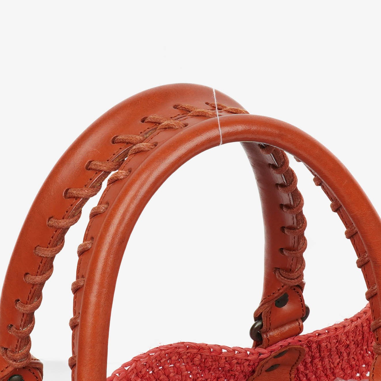 Balenciaga Panier Tote Bag aus geflochtenem Rafia und Leder