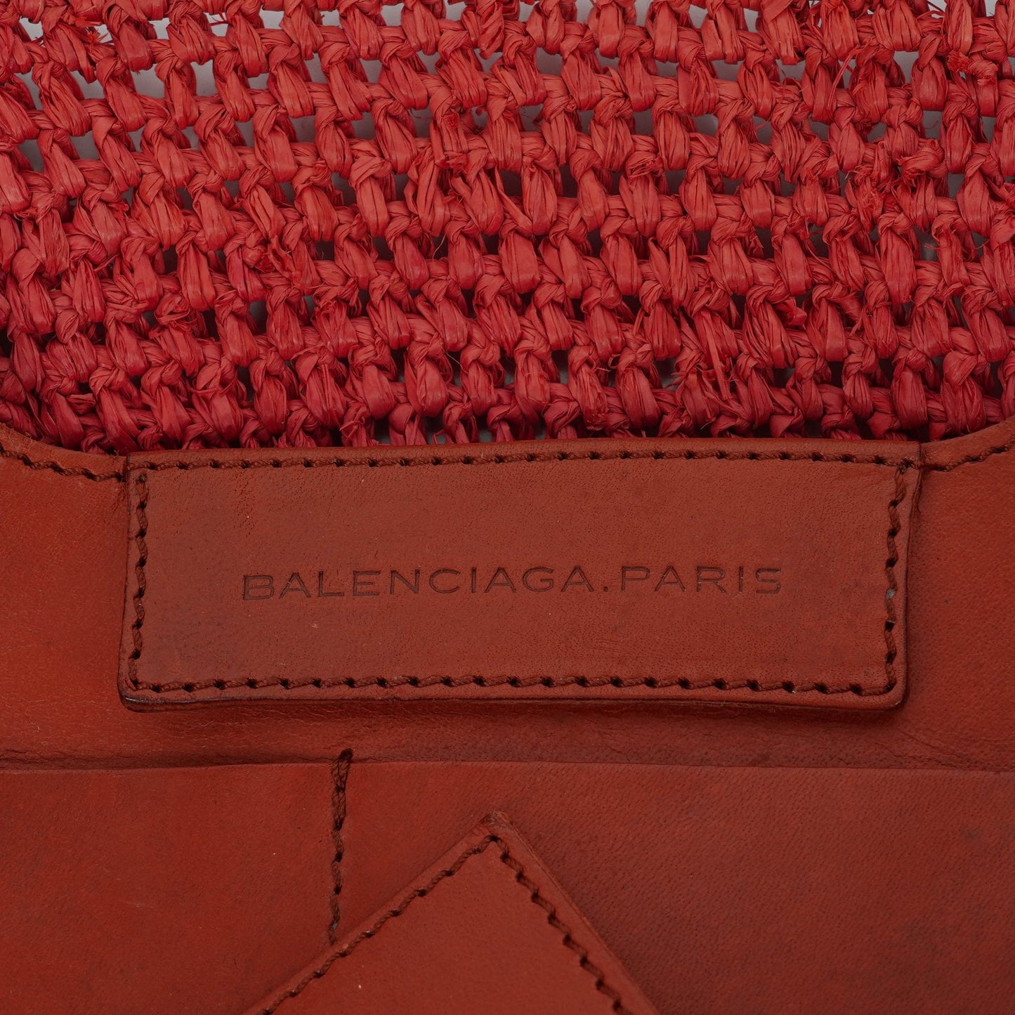 Balenciaga Panier Tote Bag aus geflochtenem Rafia und Leder