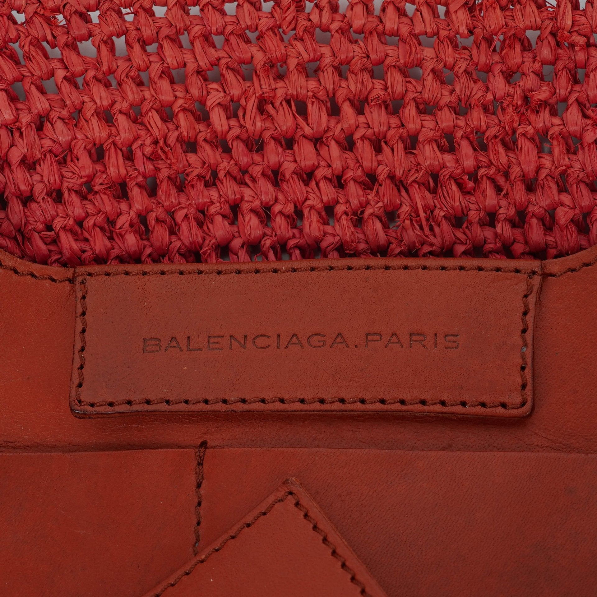 Balenciaga Panier Tote Bag aus geflochtenem Rafia und Leder