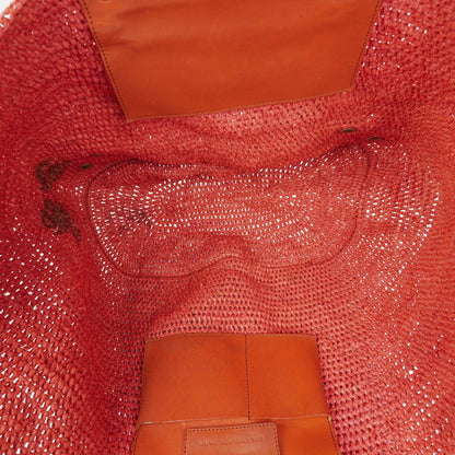 Balenciaga Panier Tote Bag aus geflochtenem Rafia und Leder