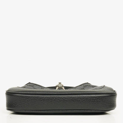 Balenciaga x Gucci The Hacker Project 1961 Mini Jackie Tasche aus schwarzem/grauem Canvas und Leder