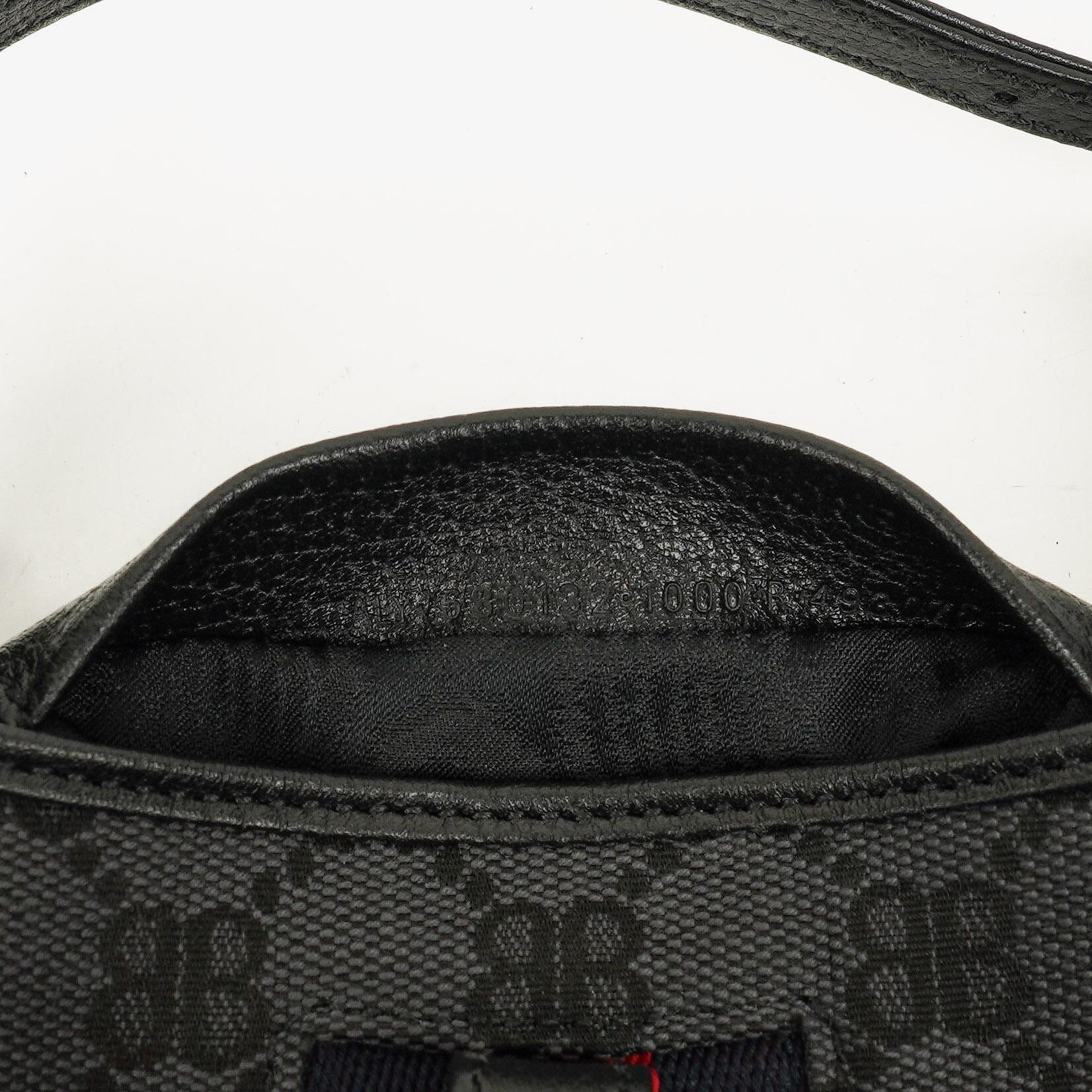 Balenciaga x Gucci The Hacker Project 1961 Mini Jackie Tasche aus schwarzem/grauem Canvas und Leder