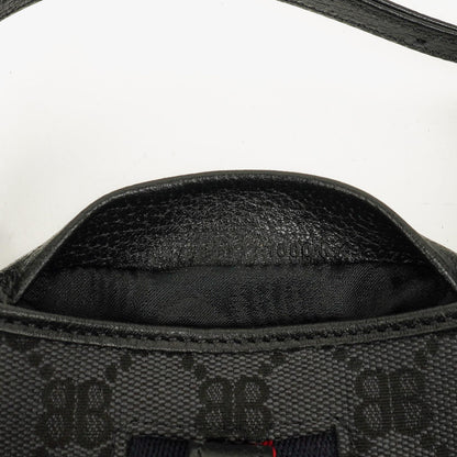 Balenciaga x Gucci The Hacker Project 1961 Mini Jackie Tasche aus schwarzem/grauem Canvas und Leder