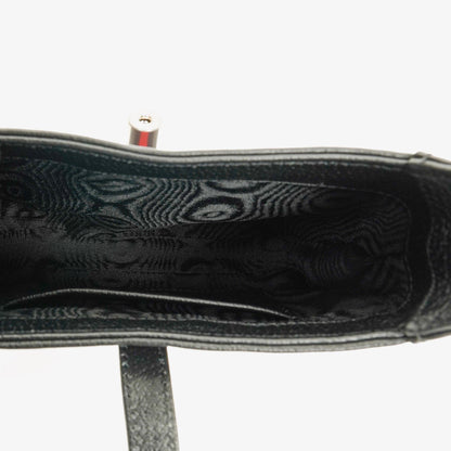 Balenciaga x Gucci The Hacker Project 1961 Mini Jackie Tasche aus schwarzem/grauem Canvas und Leder