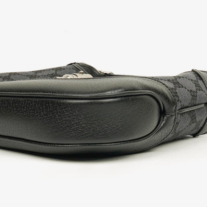 Balenciaga x Gucci The Hacker Project 1961 Small Jackie Tasche in Schwarz/Grau aus Canvas/Leder