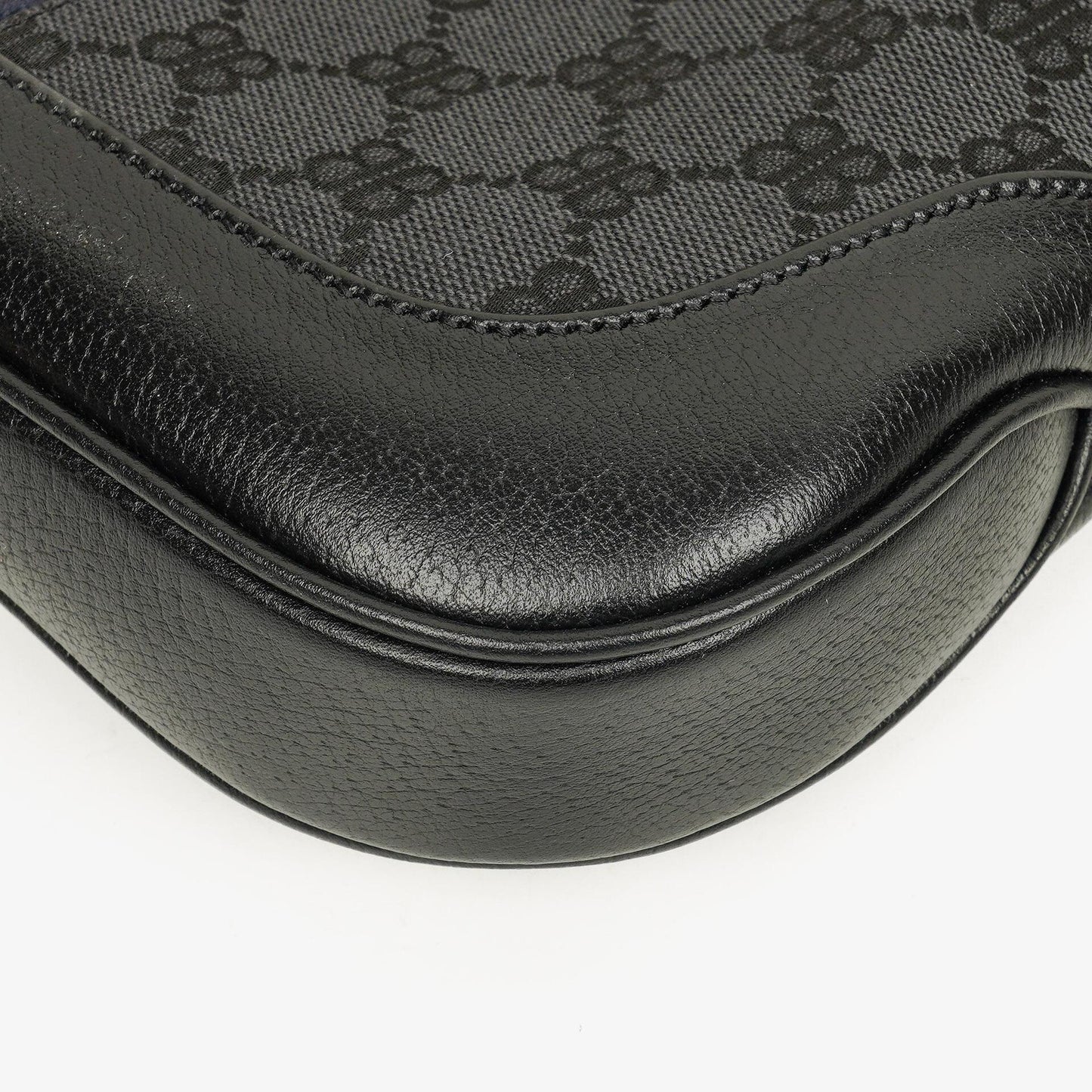 Balenciaga x Gucci The Hacker Project 1961 Small Jackie Tasche in Schwarz/Grau aus Canvas/Leder