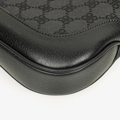 Balenciaga x Gucci The Hacker Project 1961 Small Jackie Tasche in Schwarz/Grau aus Canvas/Leder