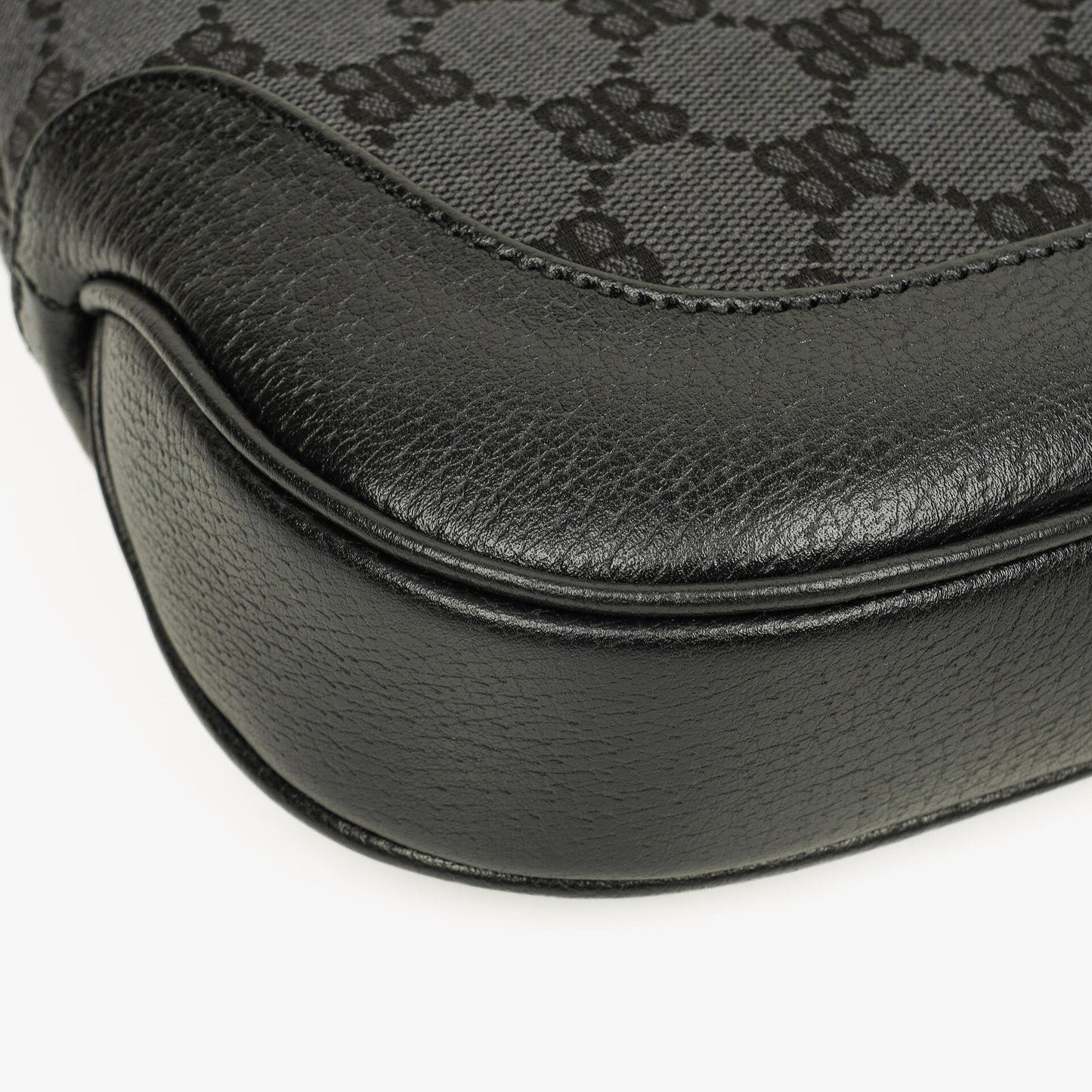 Balenciaga x Gucci The Hacker Project 1961 Small Jackie Tasche in Schwarz/Grau aus Canvas/Leder