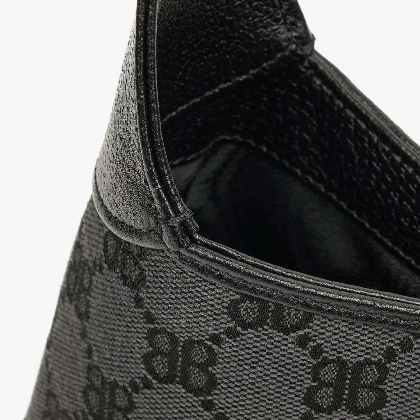 Balenciaga x Gucci The Hacker Project 1961 Small Jackie Tasche in Schwarz/Grau aus Canvas/Leder