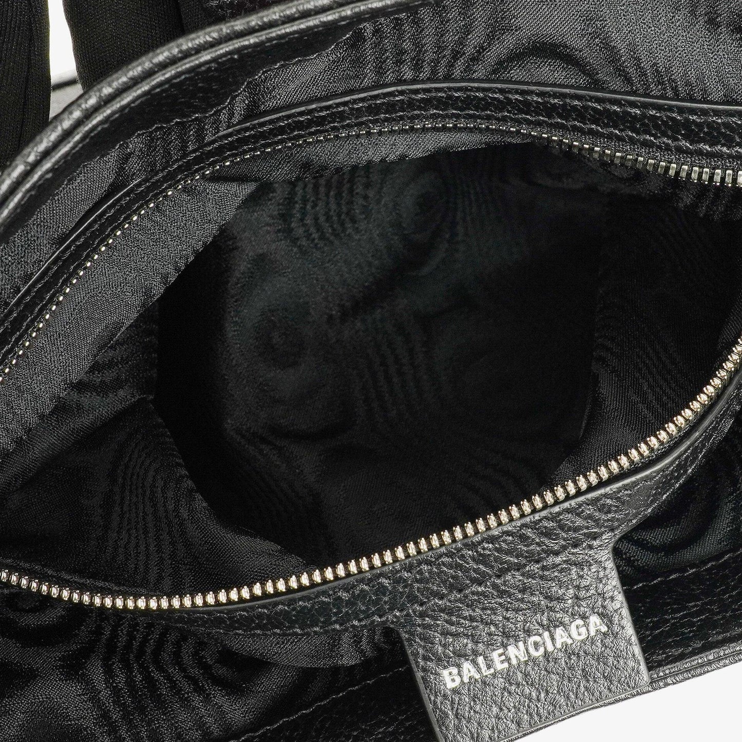 Balenciaga x Gucci The Hacker Project 1961 Small Jackie Tasche in Schwarz/Grau aus Canvas/Leder