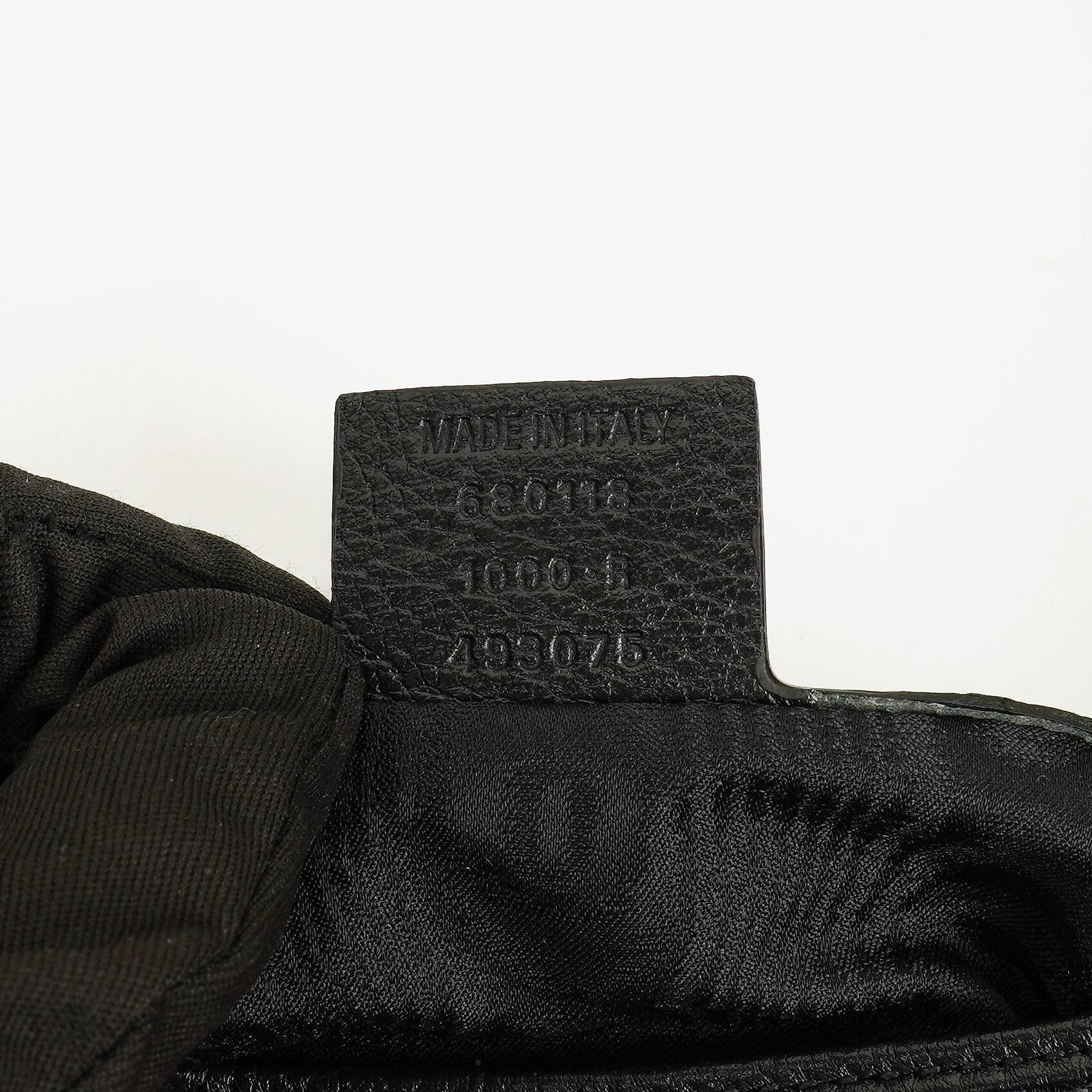 Balenciaga x Gucci The Hacker Project 1961 Small Jackie Tasche in Schwarz/Grau aus Canvas/Leder
