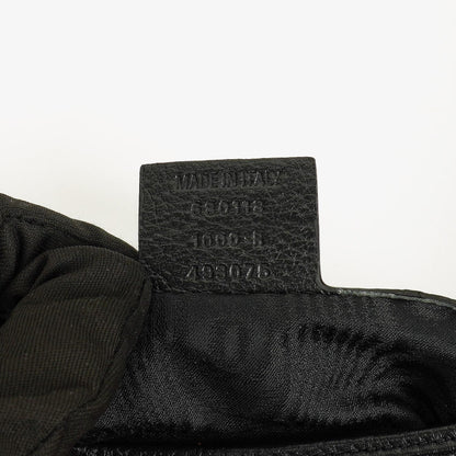 Balenciaga x Gucci The Hacker Project 1961 Small Jackie Tasche in Schwarz/Grau aus Canvas/Leder