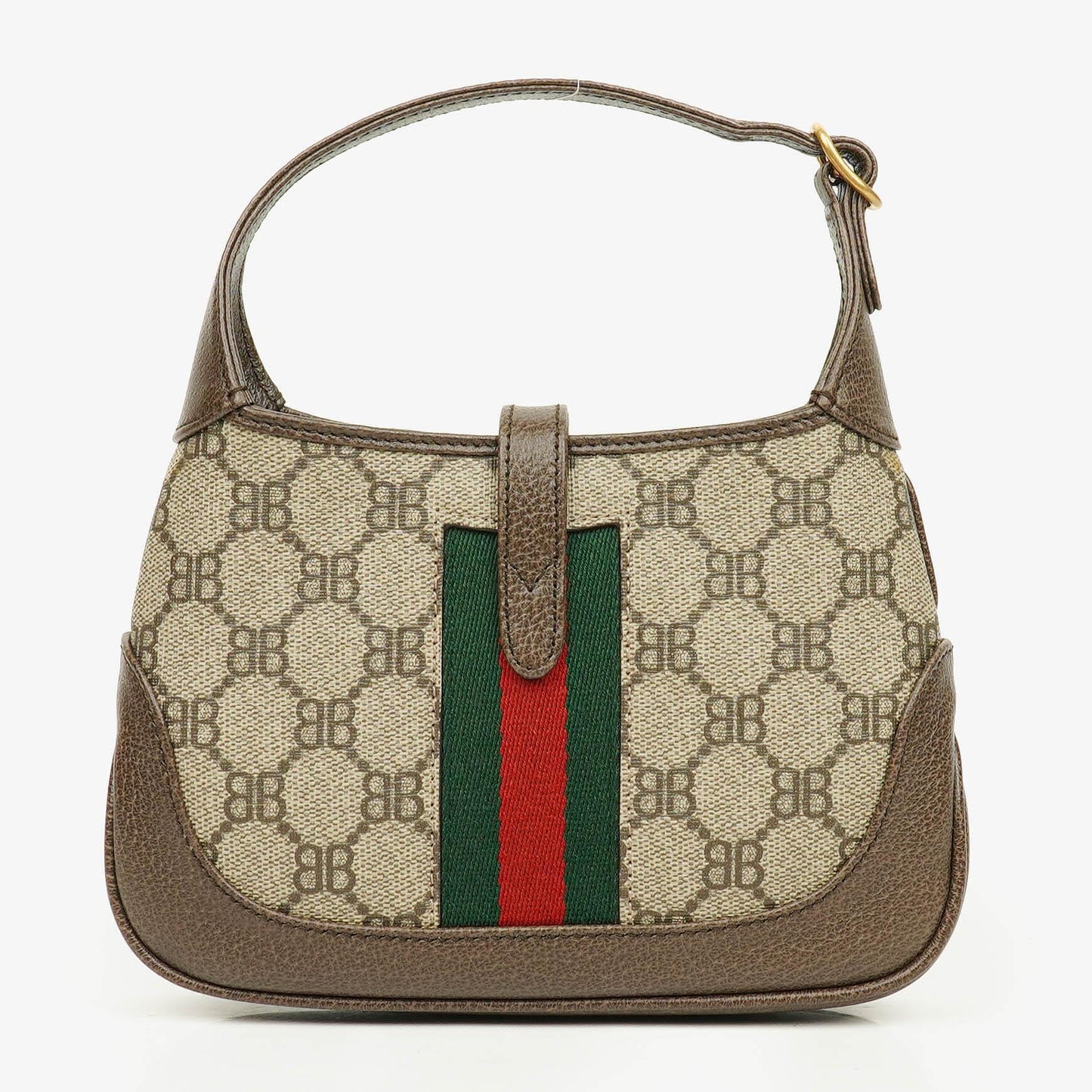 Balenciaga x Gucci The Hacker Project 1961 Mini Jackie Tasche aus Monogramm Canvas/Leder
