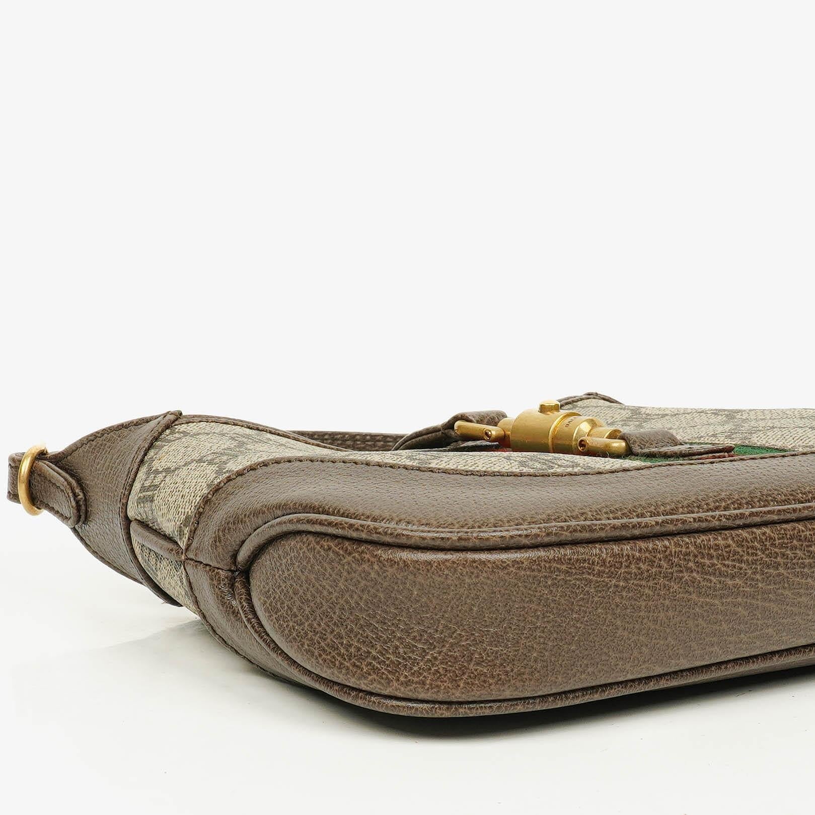 Balenciaga x Gucci The Hacker Project 1961 Mini Jackie Tasche aus Monogramm Canvas/Leder