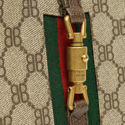 Balenciaga x Gucci The Hacker Project 1961 Mini Jackie Tasche aus Monogramm Canvas/Leder