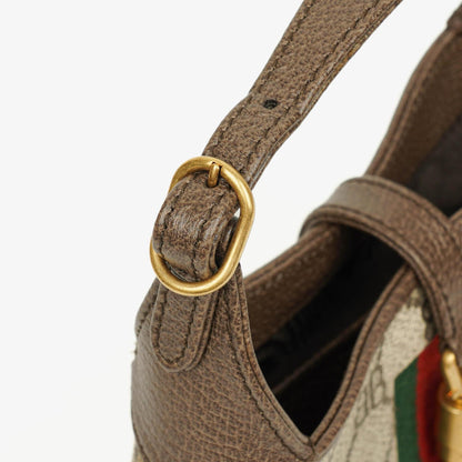 Balenciaga x Gucci The Hacker Project 1961 Mini Jackie Tasche aus Monogramm Canvas/Leder