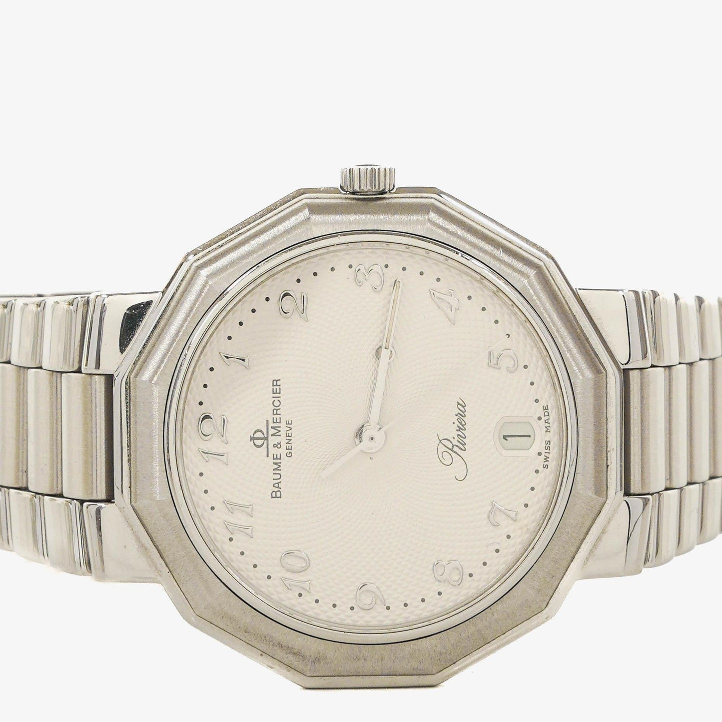 Baume & Mercier Riviera Quarzuhr aus Edelstahl, 36 mm