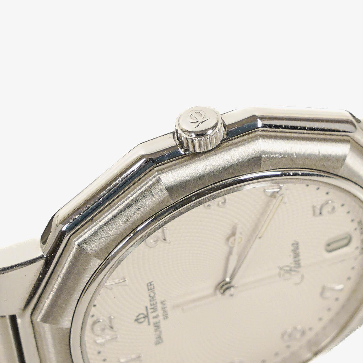 Baume & Mercier Riviera Quarzuhr aus Edelstahl, 36 mm