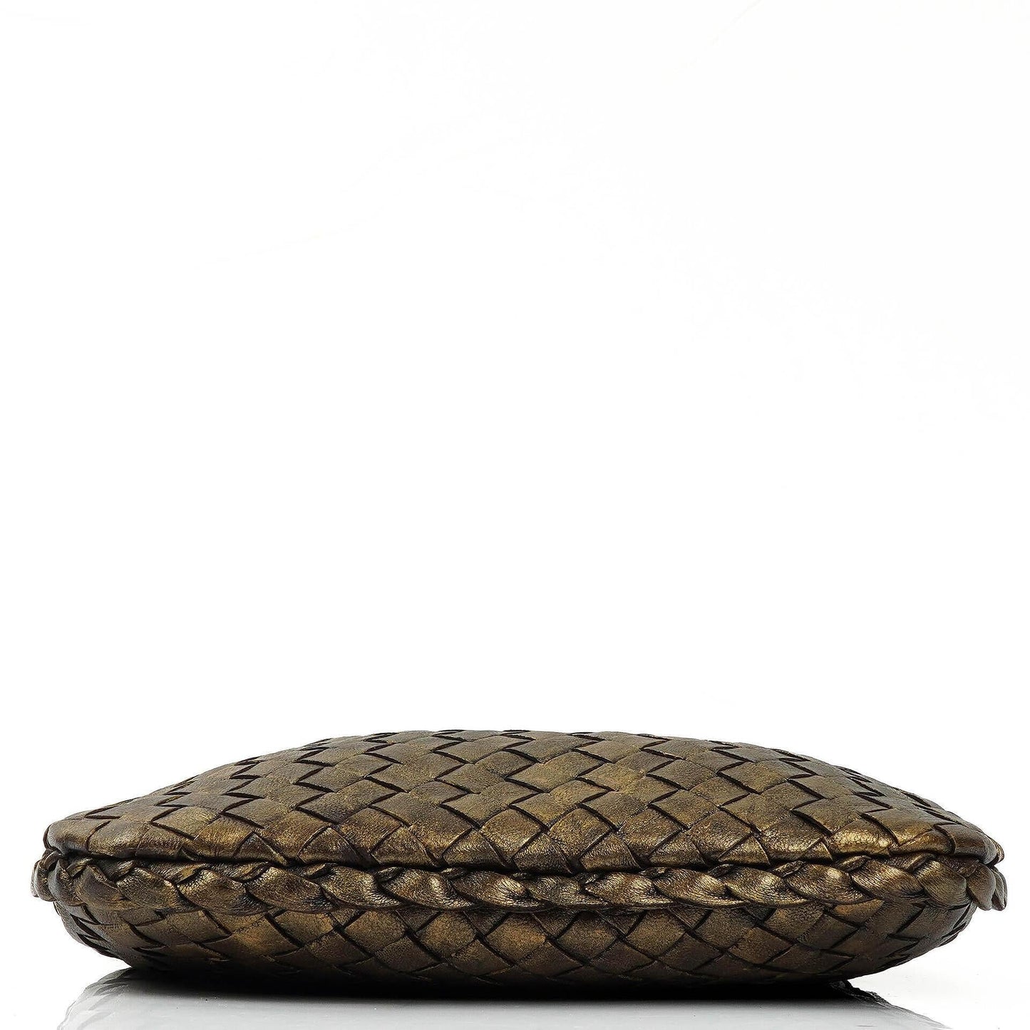 Bottega Veneta Mini Veneta Hobo Tasche aus Nappa Intrecciato in gealtertem Gold