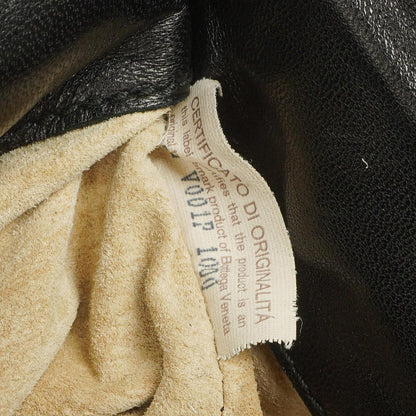 Bottega Veneta Intrecciato Schultertasche aus schwarzem Leder