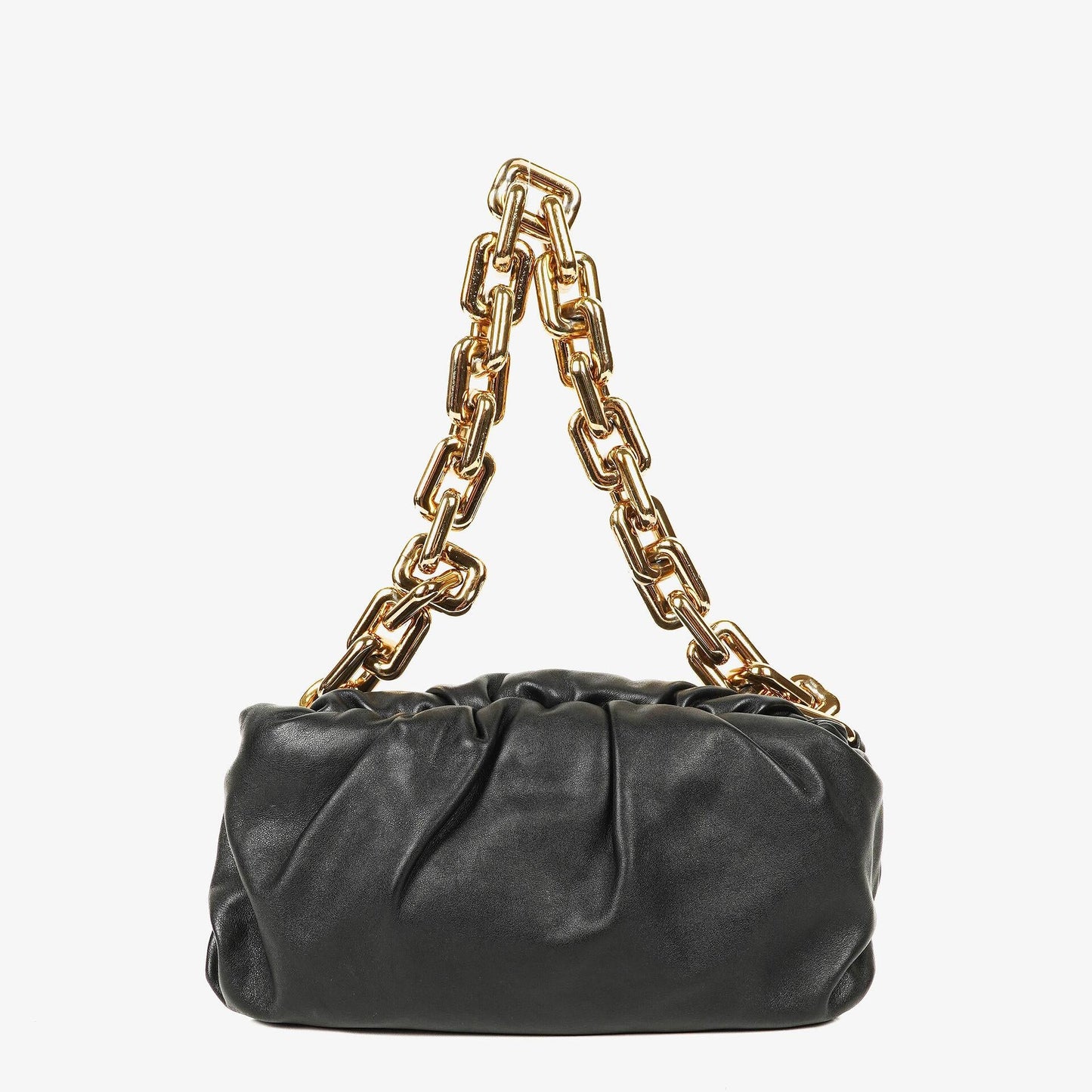 Bottega Veneta Chain Pouch Tasche aus schwarzem Leder