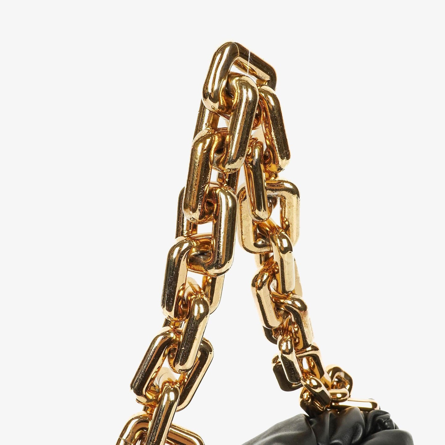 Bottega Veneta Chain Pouch Tasche aus schwarzem Leder
