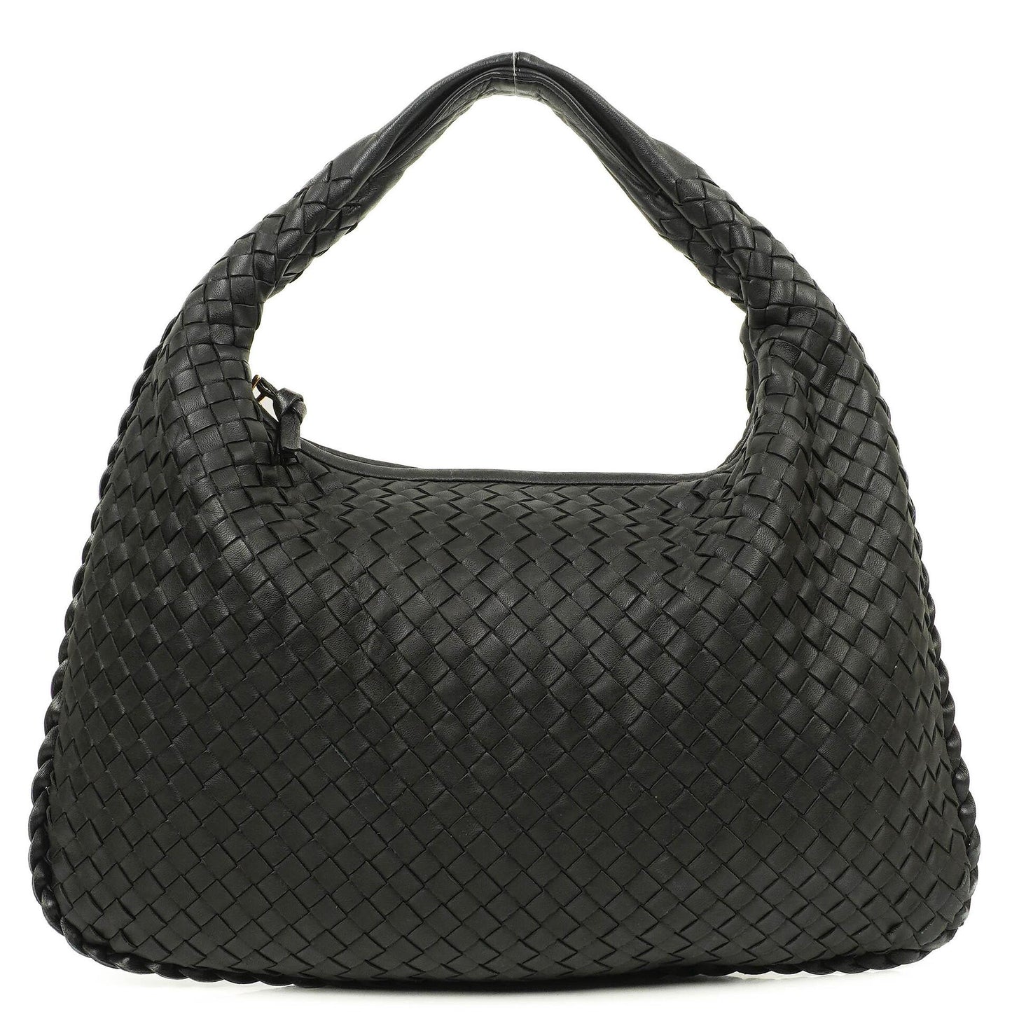 Bottega Veneta Mittelgroße Veneta Hobo Tasche Schwarz Nappa Intrecciato