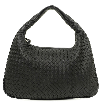 Bottega Veneta Mittelgroße Veneta Hobo Tasche Schwarz Nappa Intrecciato