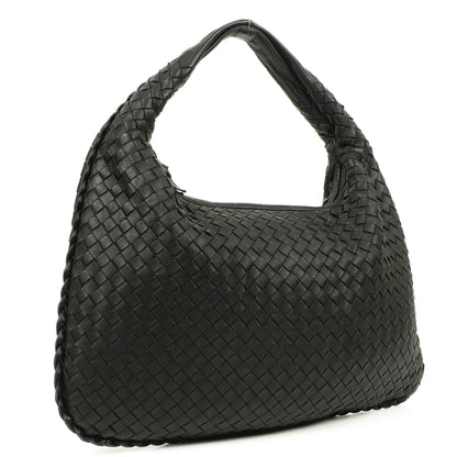 Bottega Veneta Mittelgroße Veneta Hobo Tasche Schwarz Nappa Intrecciato