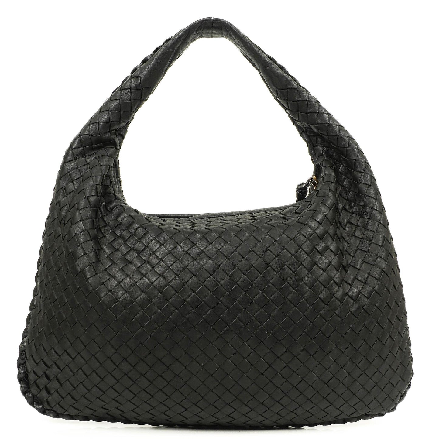 Bottega Veneta Mittelgroße Veneta Hobo Tasche Schwarz Nappa Intrecciato