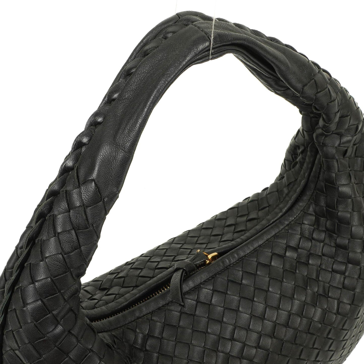Bottega Veneta Mittelgroße Veneta Hobo Tasche Schwarz Nappa Intrecciato