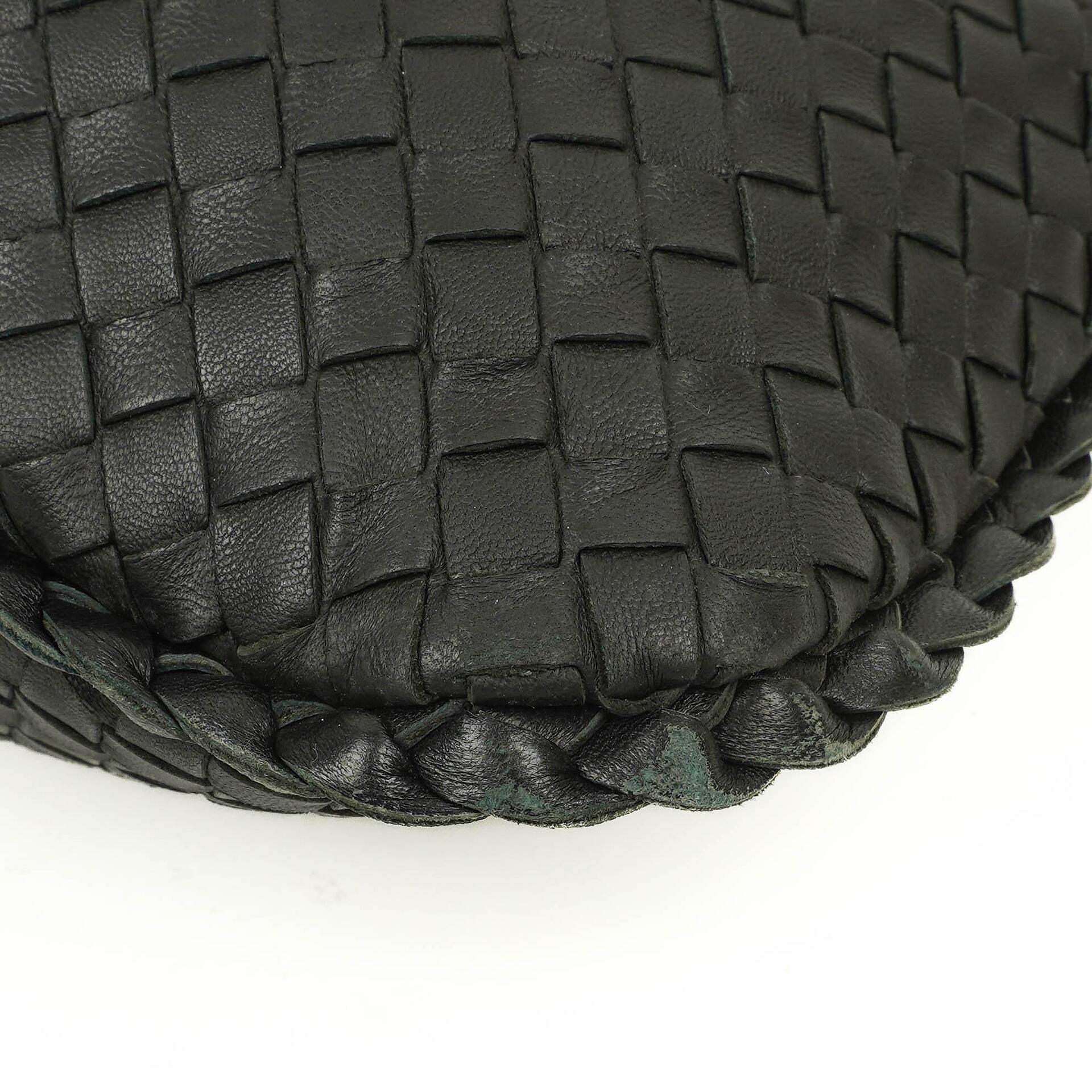 Bottega Veneta Mittelgroße Veneta Hobo Tasche Schwarz Nappa Intrecciato