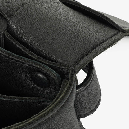 Bottega Veneta Schwarze Nappa Intreccio The Belt Cassette Umhängetasche