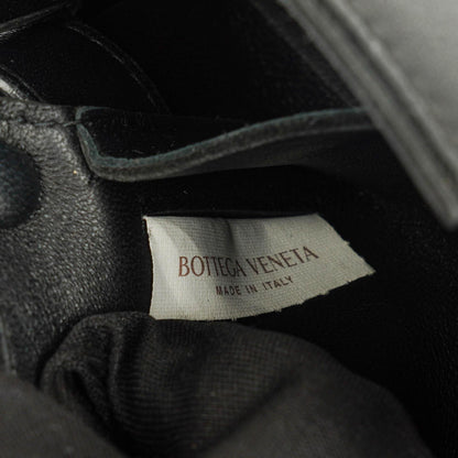 Bottega Veneta Schwarze Nappa Intreccio The Belt Cassette Umhängetasche
