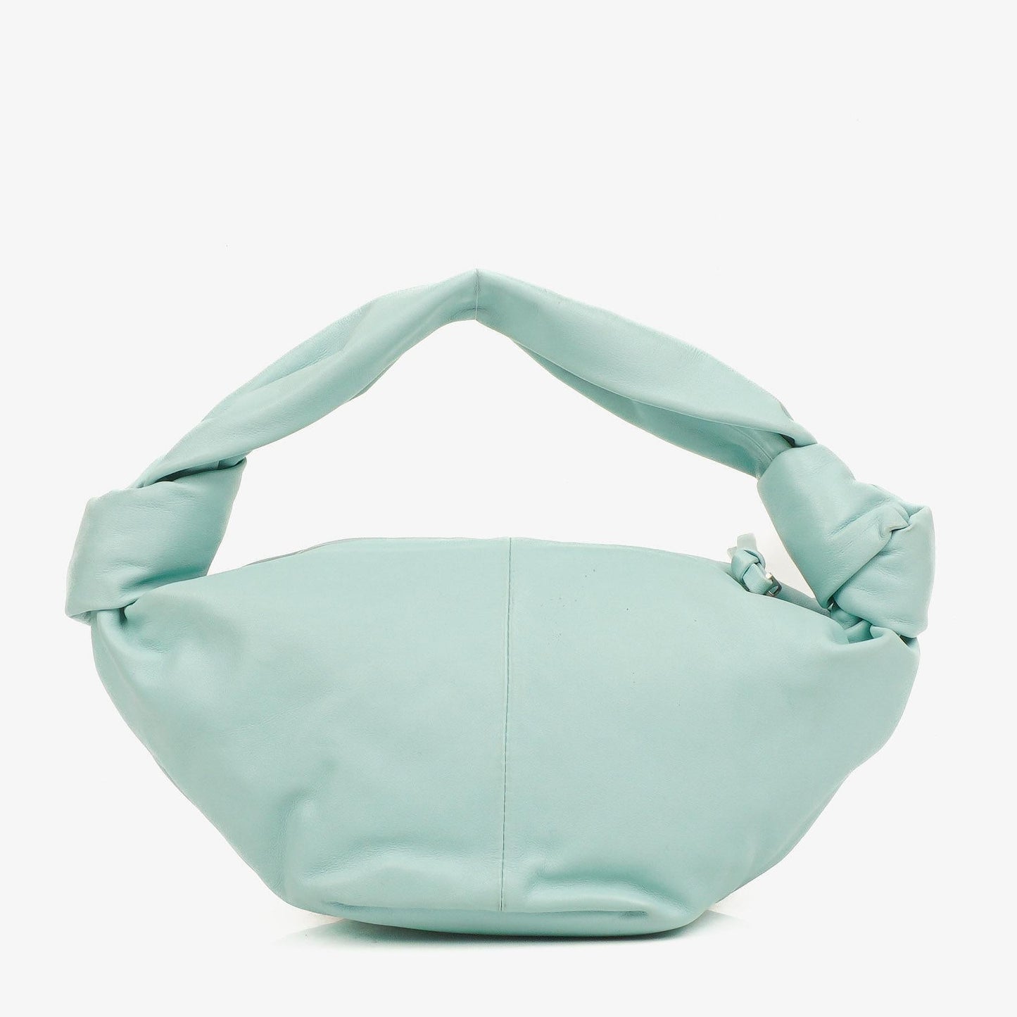 Bottega Veneta Double Knot Clutch aus blauem Leder