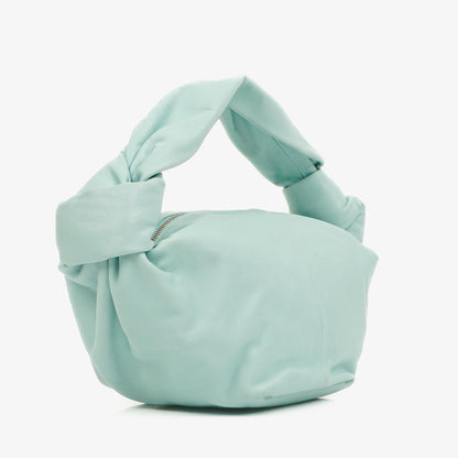 Bottega Veneta Double Knot Clutch aus blauem Leder