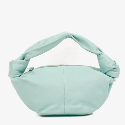 Bottega Veneta Double Knot Clutch aus blauem Leder