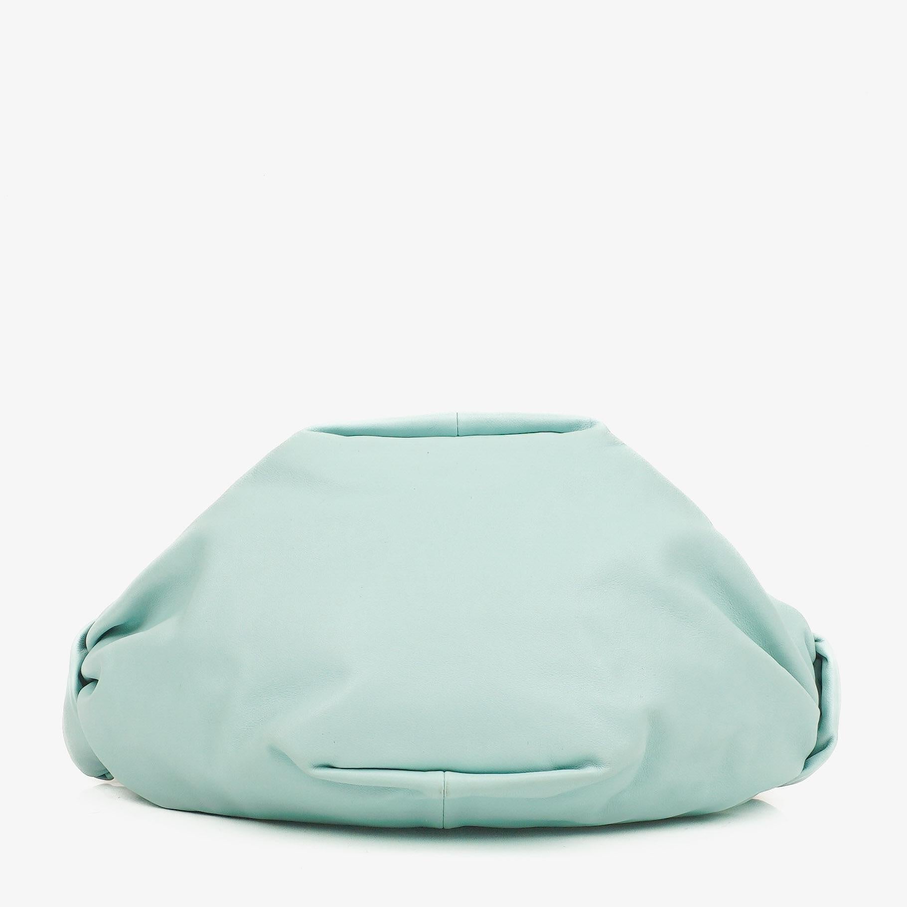 Bottega Veneta Double Knot Clutch aus blauem Leder